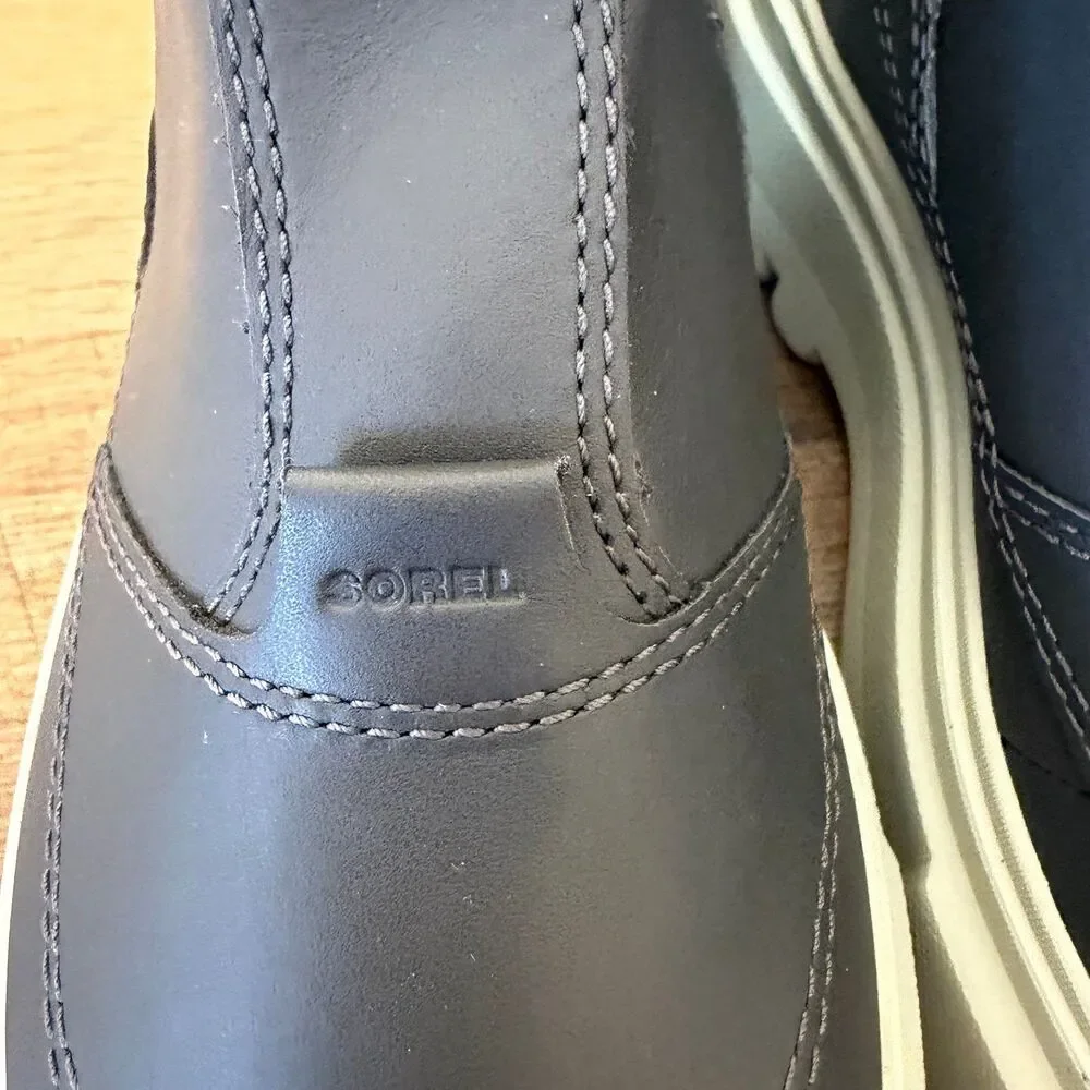 NWT SOREL 8 Caribou X Waterproof Leather Platform Chelsea Boots shoes NL5014-093 - Picture 3 of 8